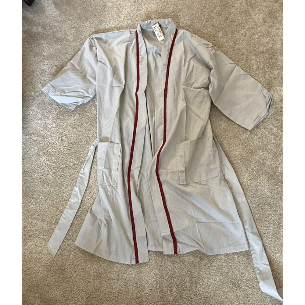 Robemakers Robe Belted Gray  One Size Irregular Tag Vintage NWT